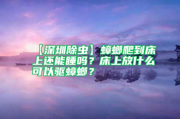 【深圳除虫】蟑螂爬到床上还能睡吗？床上放什么可以驱蟑螂？