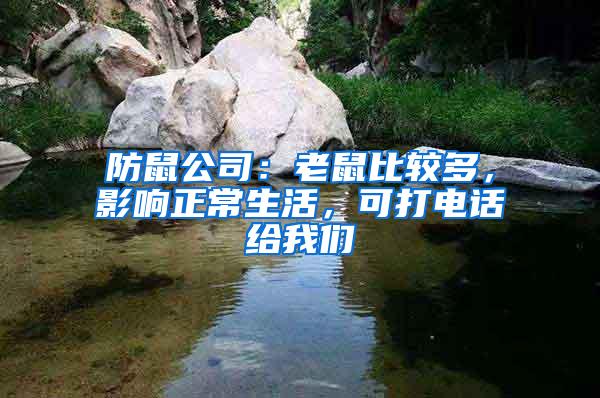 防鼠公司：老鼠比较多，影响正常生活，可打电话给我们